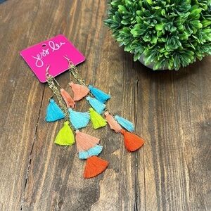 Layered Multi-Color Tassel Earrings